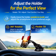 CARMATE SA32 Car Smartphone Holder, Dashboard, Suction Cup Mount, Easy to Hold with One Hand, Wing Catch, Red