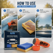 Glaco Roll-On + 800 GSM Microfiber Cloth Combo