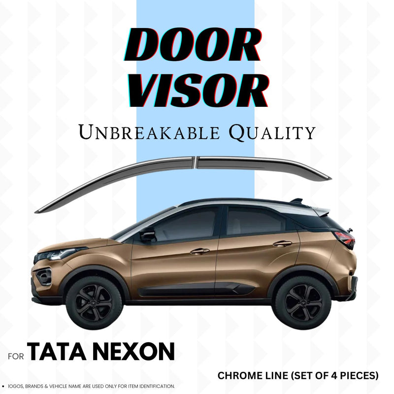 DOOR VISOR CHROME FOR TATA NEXON NEW (2024 ONWARDS) SET OF 4