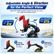 CARMATE SA32 Car Smartphone Holder, Dashboard, Suction Cup Mount, Easy to Hold with One Hand, Wing Catch, Red