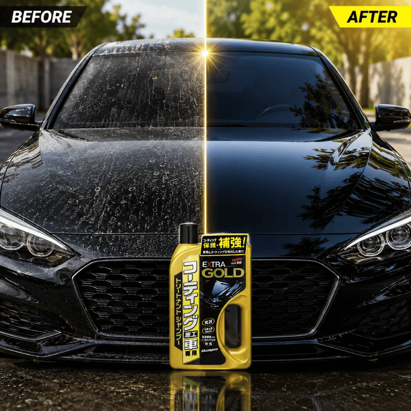EXTRA GOLD Treatment Shampoo for Coated Cars - Premium Car Wash, Enhances Coating, Protects Paint, 500ml