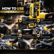 EXTRA GOLD Treatment Shampoo for Coated Cars - Premium Car Wash, Enhances Coating, Protects Paint, 500ml