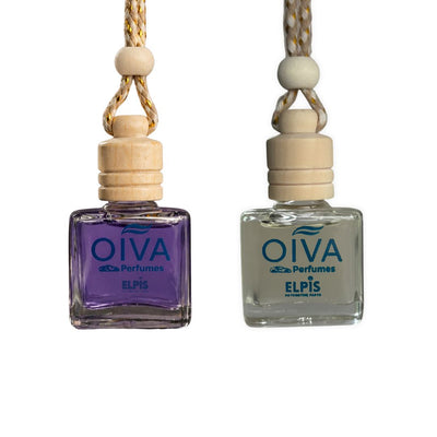 Elpis OIVA Orchid Bloom + Polar Mist Car Perfume Combo (Pack of 2) – Long-Lasting Luxury Car Air Freshener with Lemon Citrus, Jasmine, Lily & Fresh Floral Notes