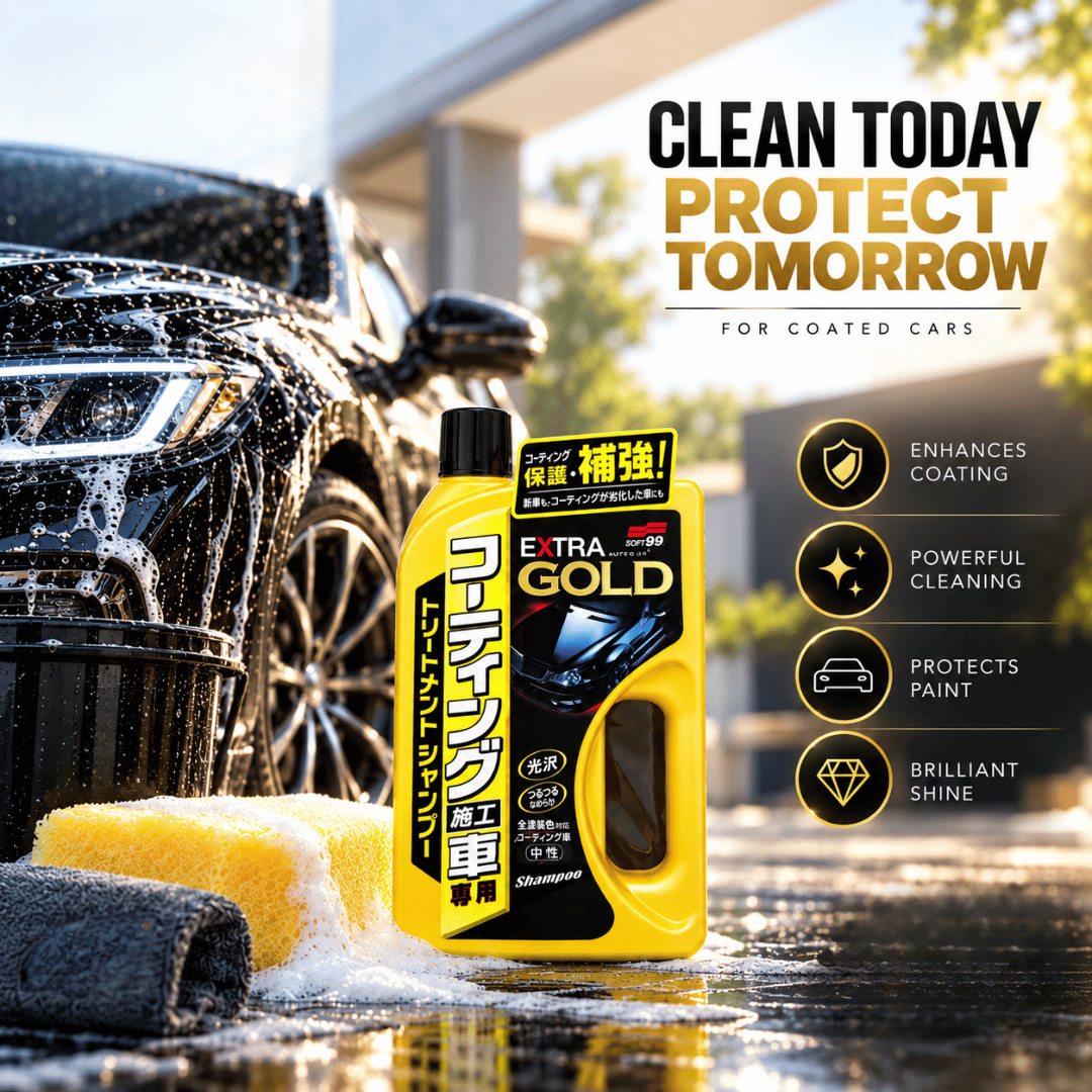 EXTRA GOLD Treatment Shampoo for Coated Cars - Premium Car Wash, Enhances Coating, Protects Paint, 500ml