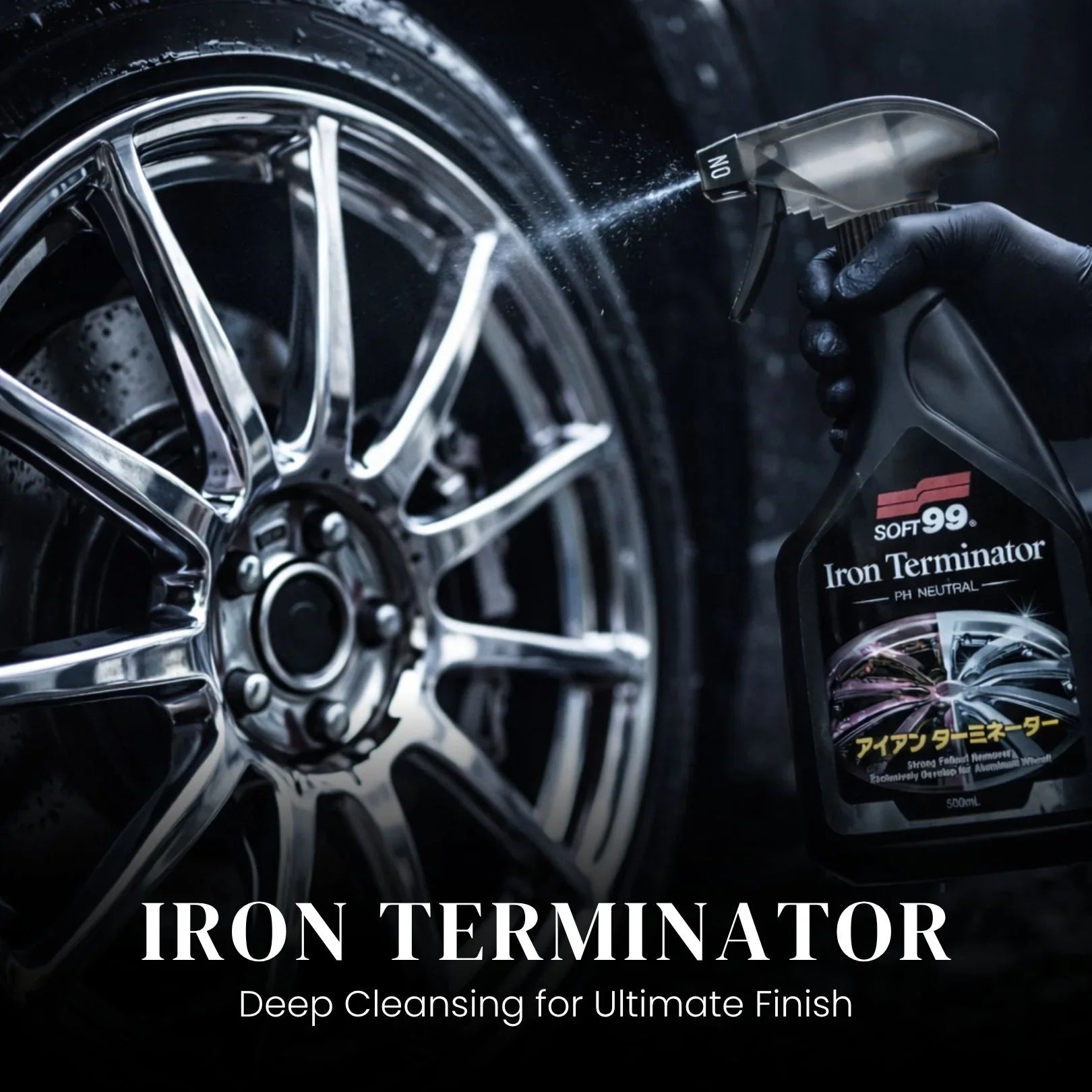 Soft99 Iron Terminator – Advanced Iron Remover & Wheel Cleaner Spray | Safe for Paint & Rims | pH-Balanced | Color-Changing Formula – 500ml