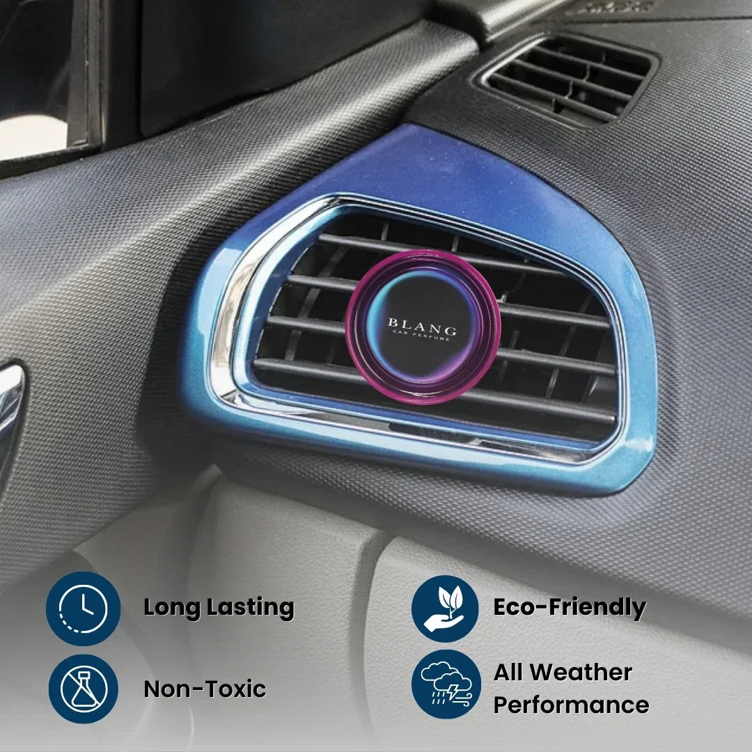 Carmate BLANG White Musk Car Perfume – Luxury Refillable Vent Clip Air Freshener & Odor Eliminator