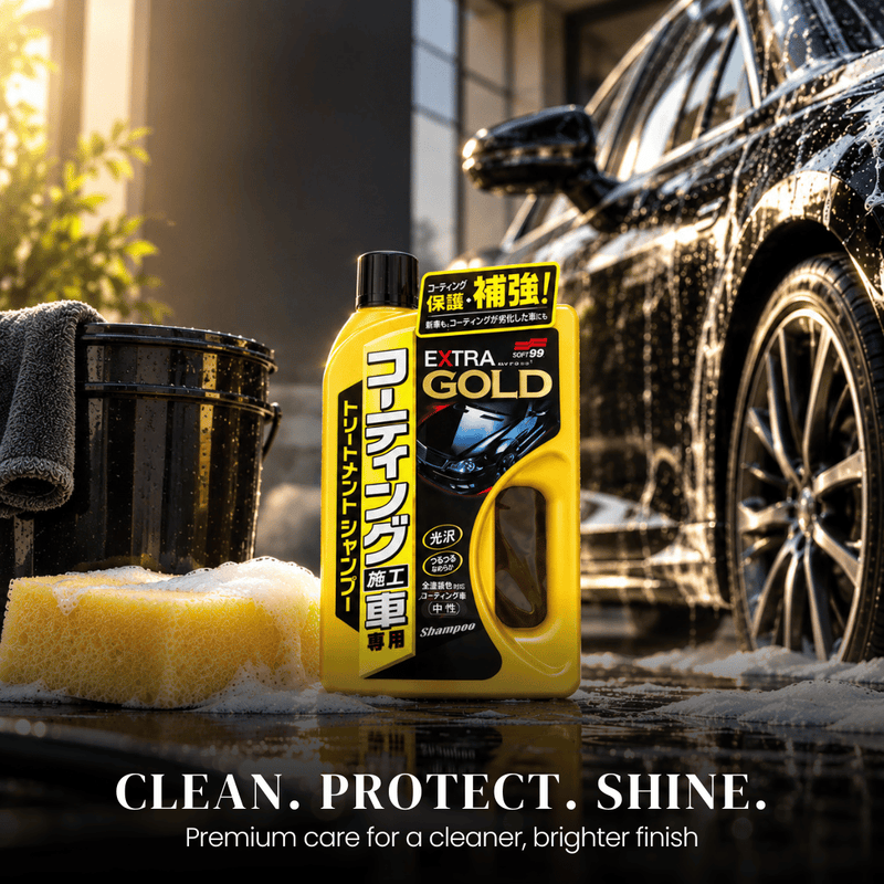 EXTRA GOLD Treatment Shampoo for Coated Cars - Premium Car Wash, Enhances Coating, Protects Paint, 500ml