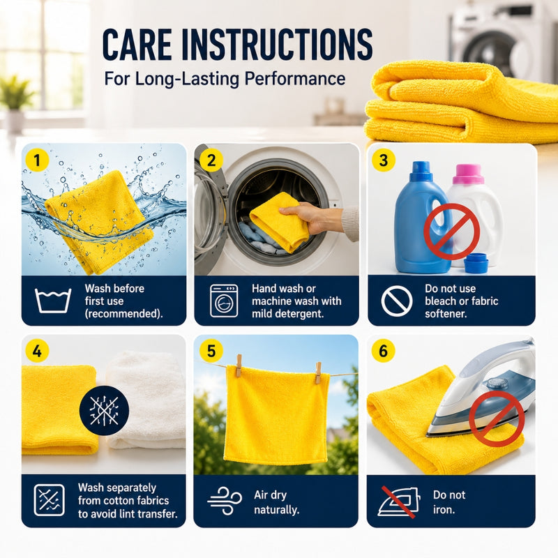 Microfiber Towel 600 GSM – Pack of 2 Super Absorbent Car Drying Towels