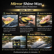 SOFT99 Mirror Shine Dark Wax – 200g, Car Paint Wax for Gloss Enhancement & Protection, Made in Japan
