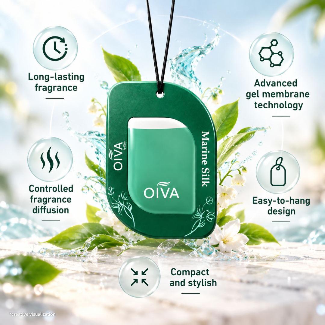 OIVA GEL CAR HANGING PERFUME 3P - MULTI FRAGRANCE(WHITE AIR, SILENT BREEZE, MARINE SILK)