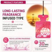Carmate Blang Hanging Rose Eternal Flower Car Perfume | Pack of 3