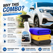 Elpis Multi Polish + Microfiber Cloth 350 GSM – Dashboard & Tyre Polish Kit