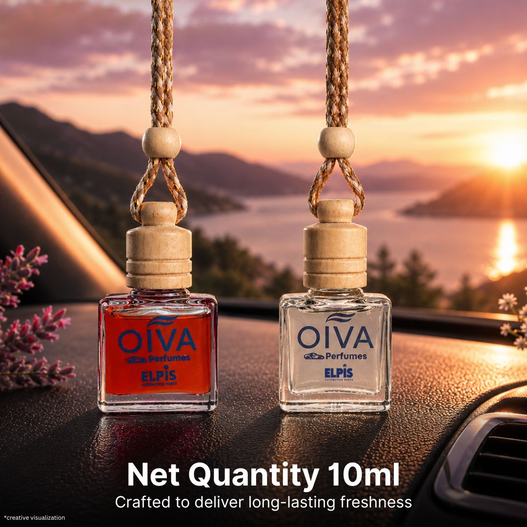 Elpis OIVA Classic Musk + Polar Mist Car Perfume Combo (Pack of 2) – Long-Lasting Luxury Car Air Freshener with Citrus, Lavender, Musky Amber & Fresh Floral Notes