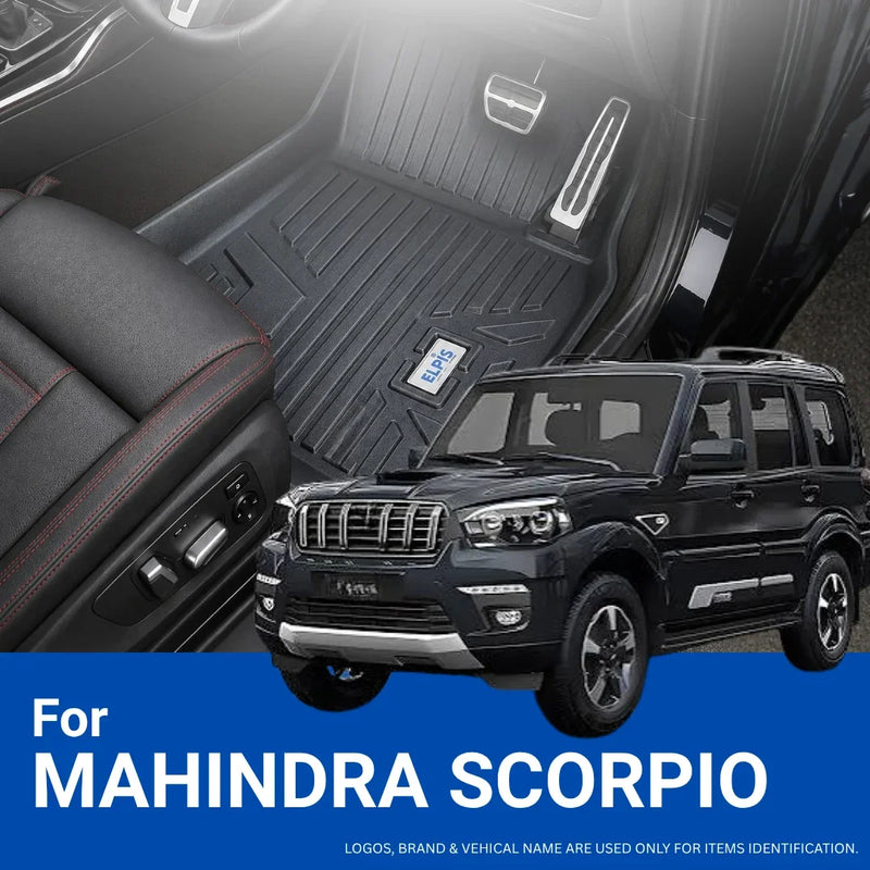 Suitable for Mahindra Scorpio-Classic 2017 Onwards ,ELPIS® Premium Quality Car Floor Mat LLM.
