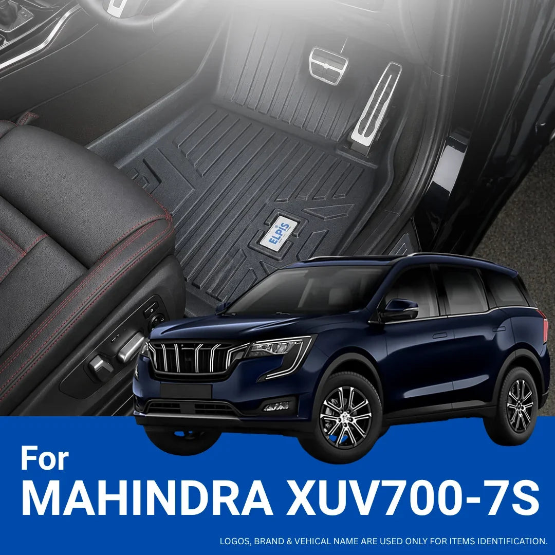 Suitable for Mahindra XUV700 7S 2021 Onwards  ,ELPIS® Premium Quality Car Floor Mat LLM.