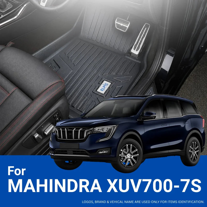 Suitable for Mahindra XUV700 7S 2021 Onwards  ,ELPIS® Premium Quality Car Floor Mat LLM.