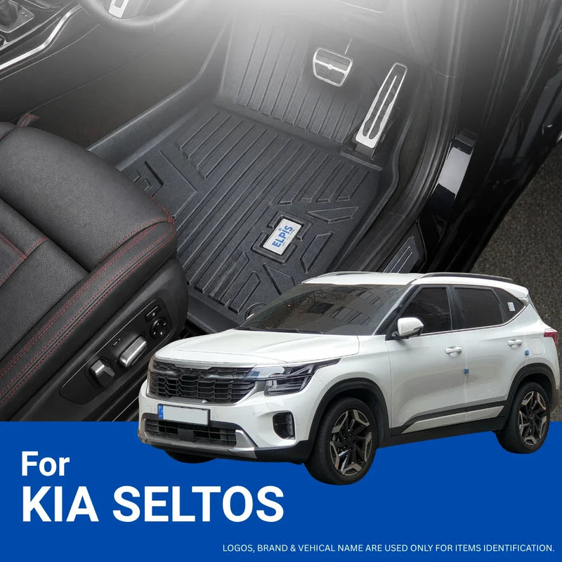 Suitable for KIA Seltos 2023 Onwards ,ELPIS® Premium Quality Car Floor Mat LLM.