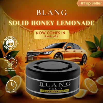 Blang Solid Air Freshener - Honey Lemonade Scent, Long-Lasting Car Fragrance, Gel-Based, Non-Toxic 60g