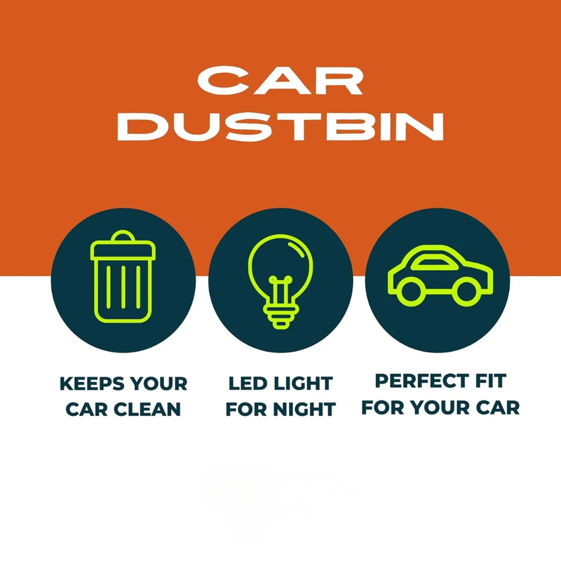 Car dustbin with LED Light