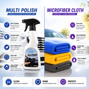 Elpis Multi Polish + Microfiber Cloth 350 GSM – Dashboard & Tyre Polish Kit