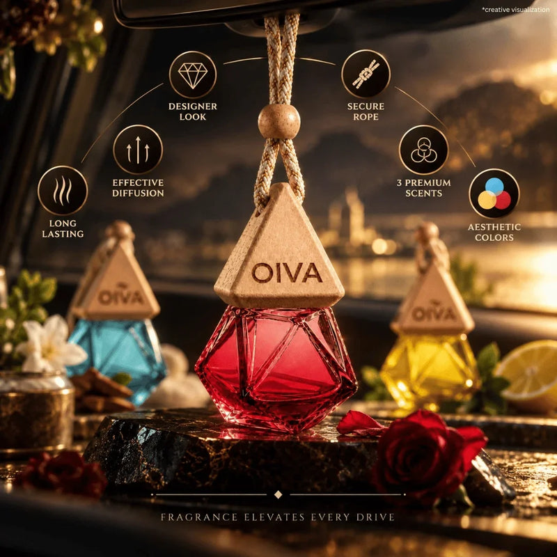 OIVA Velvet Musk hanging car perfume – warm premium fragrance for car interior India