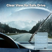 Premium windshield wiper clearing rain for safe drive, consistent grip, clean wiping, steak free