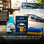 Elpis Glass Cleaner & Microfiber Cloth 350 GSM – Pack of 3