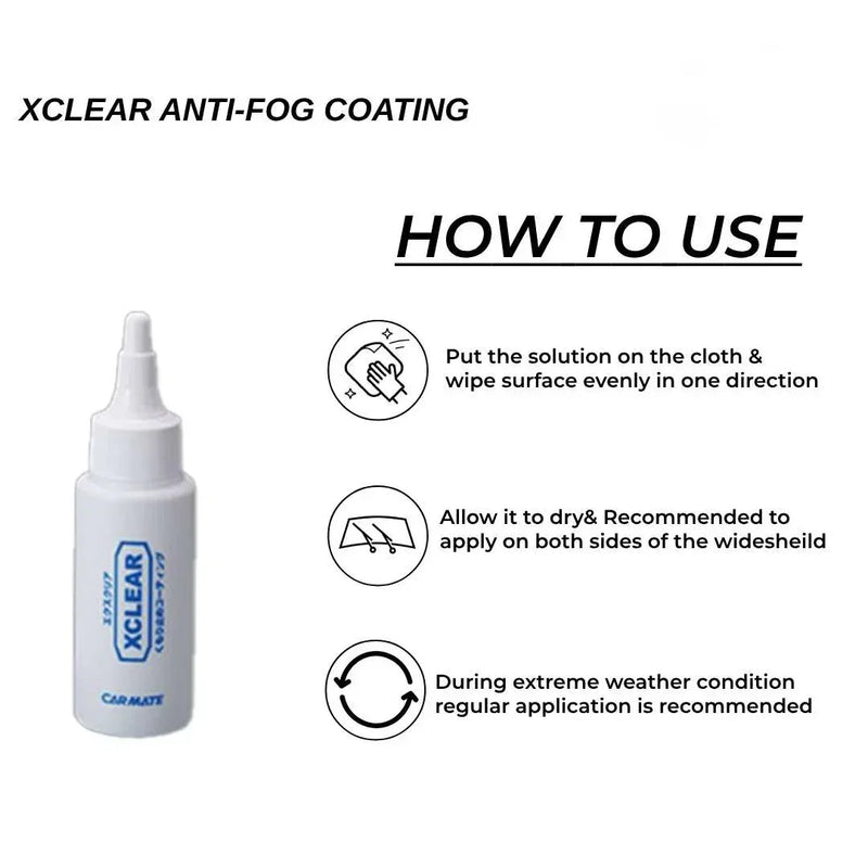 XCLEAR Anti-Fog Spray for Glasses, Goggles, and Visors - Long-Lasting, Non-Toxic Anti-Fog Coating for Clear Vision