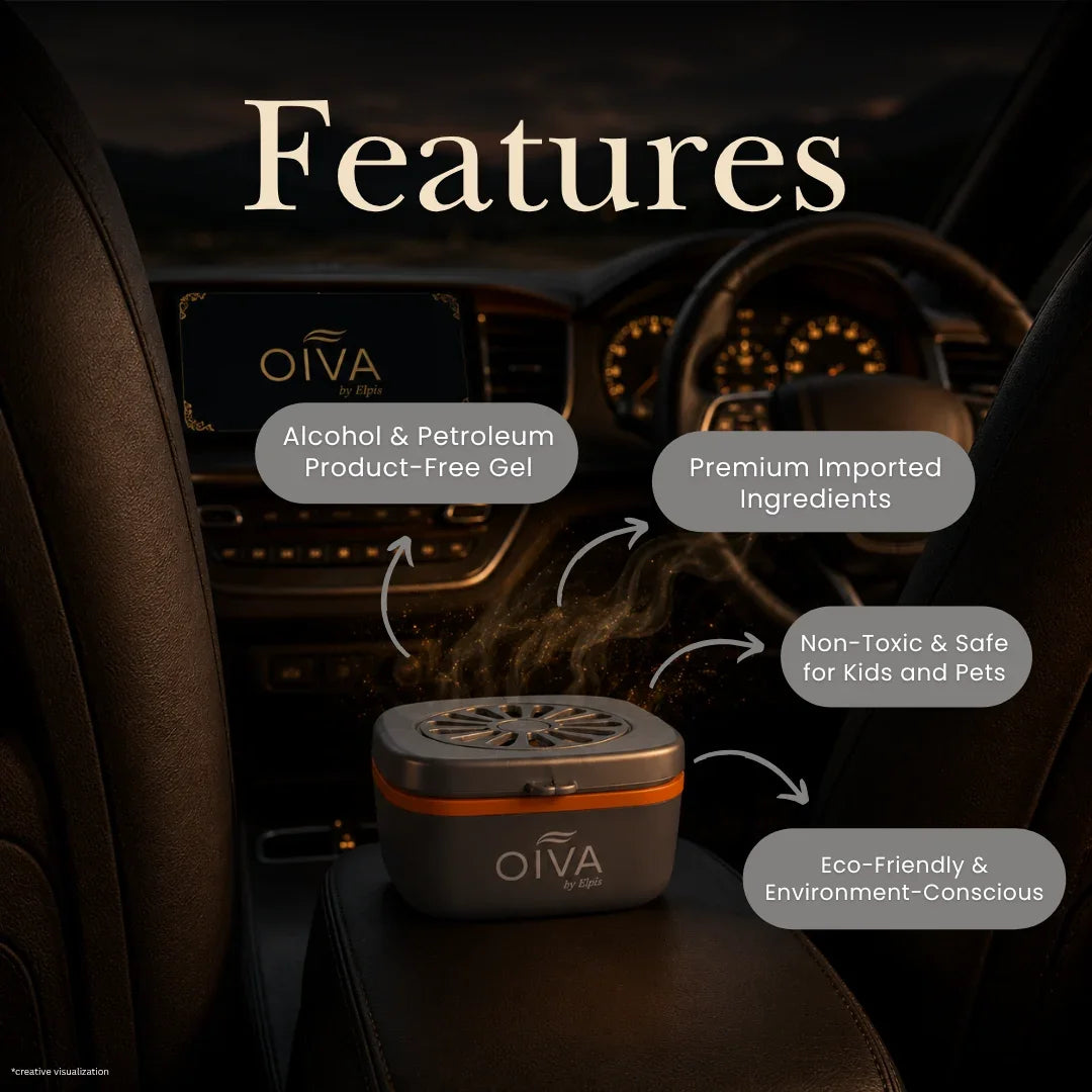OIVA Sunrise Fresh Gel Car Perfume –  Dashboard Air Freshener (70g)