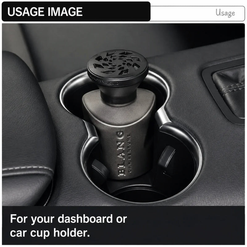 Carmate Blang Solid Car Air Freshener White Musk – 165ml Long Lasting Perfume with Adjustable Cap, Deodorizer for Dashboard & Cup Holder