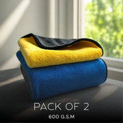 Microfiber Towel 600 GSM – Pack of 2 Super Absorbent Car Drying Towels