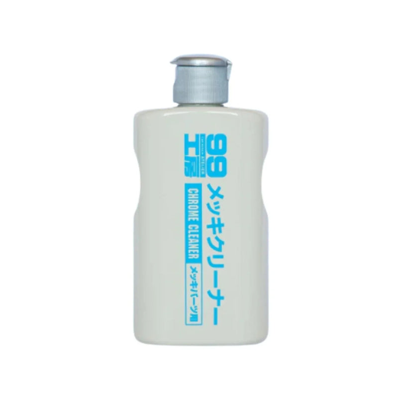 Soft99 Chrome Cleaner – 125ml | Non-Abrasive Liquid Polish for Chrome Parts – Restores Shine & Mirror Finish – Easy-to-Use Emulsion for Grills, Bumpers, Exhaust Pipes & More
