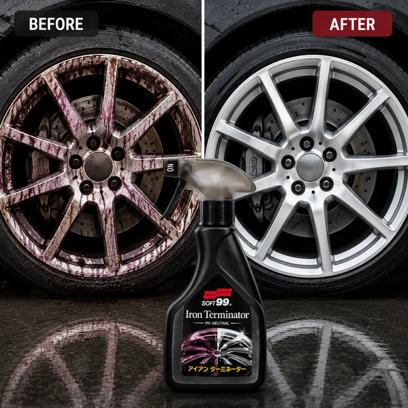 Soft99 Iron Terminator – Advanced Iron Remover & Wheel Cleaner Spray | Safe for Paint & Rims | pH-Balanced | Color-Changing Formula – 500ml