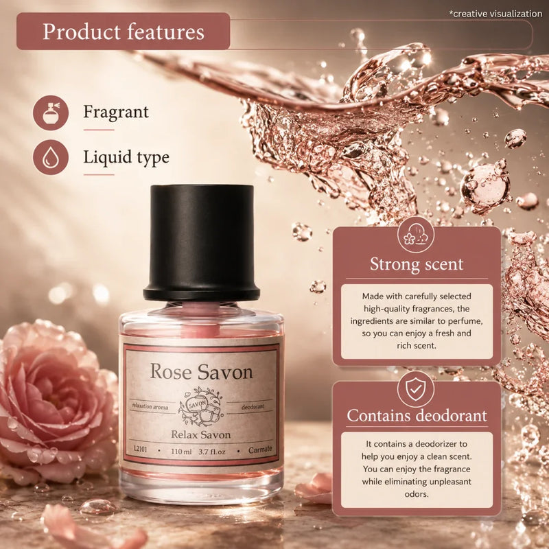 Carmate Rose Savon Car Perfume (110ml) – Relax Savon Collection by Carmate