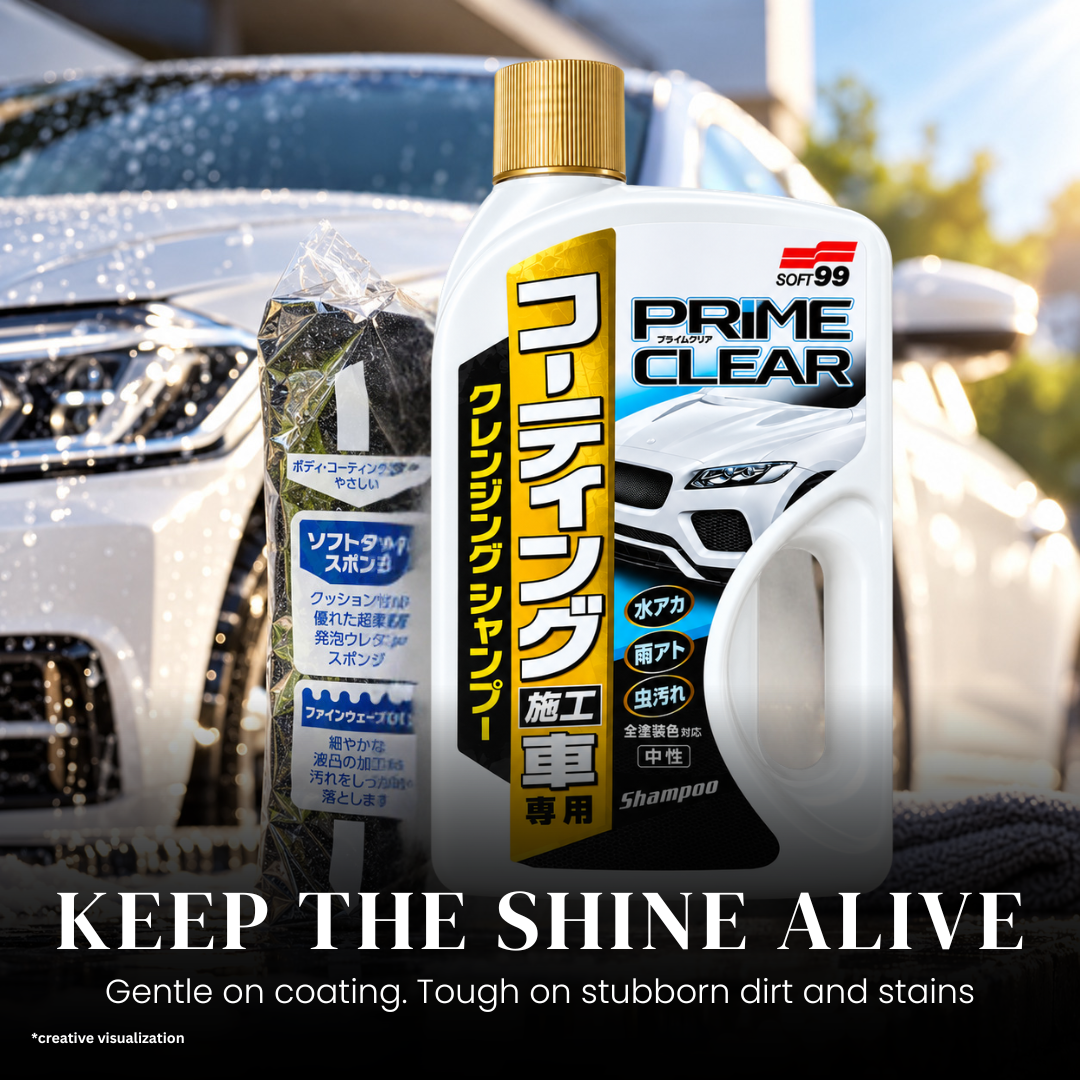 SOFT99 Prime Clear Shampoo 750ml – Cleansing Shampoo for Car Body Wash