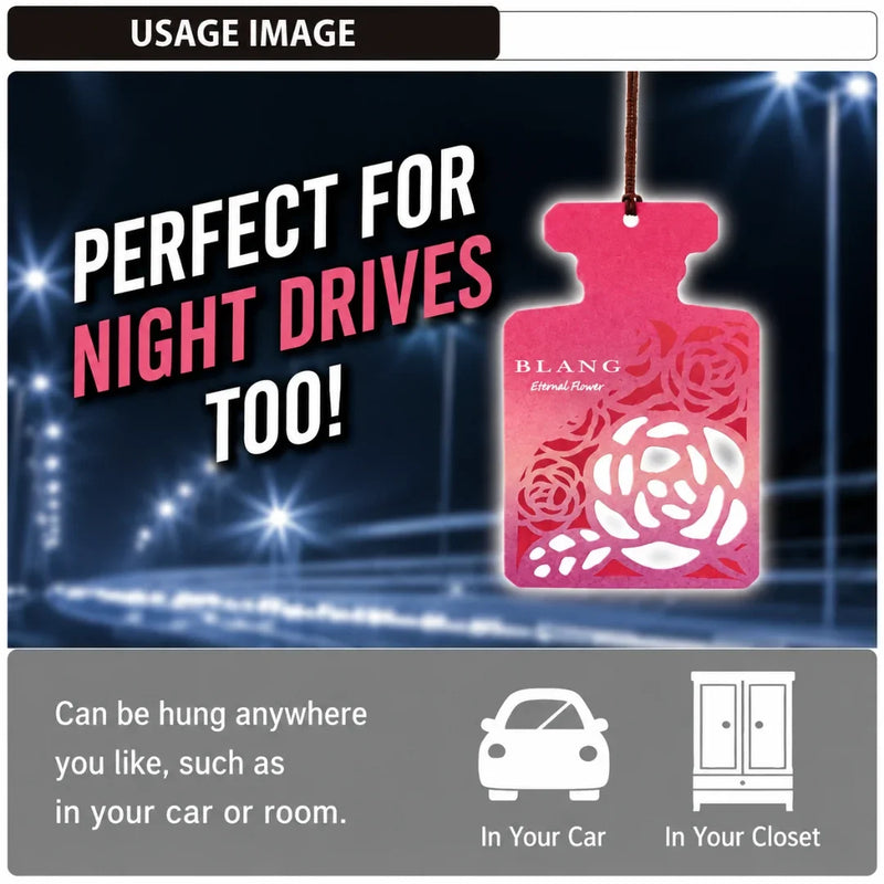 Carmate Blang Hanging Rose Eternal Flower Car Perfume | Pack of 3