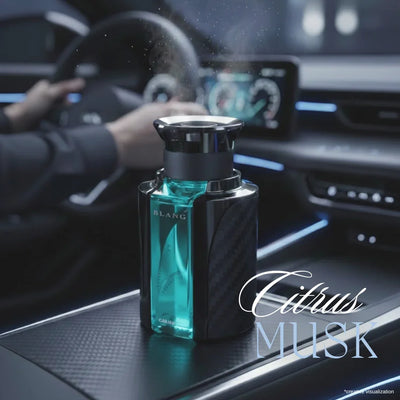 Carmate Blang Liquid RG Citrus Musk Car Air Freshener – 100ml Long Lasting Perfume with Elegant Design, Cup Holder & Dashboard Compatible