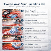 Carmate Dark & Metallic Car Shampoo – Rich Foam, Paint-Safe Formula, Deep Shine with Water Beading Effect