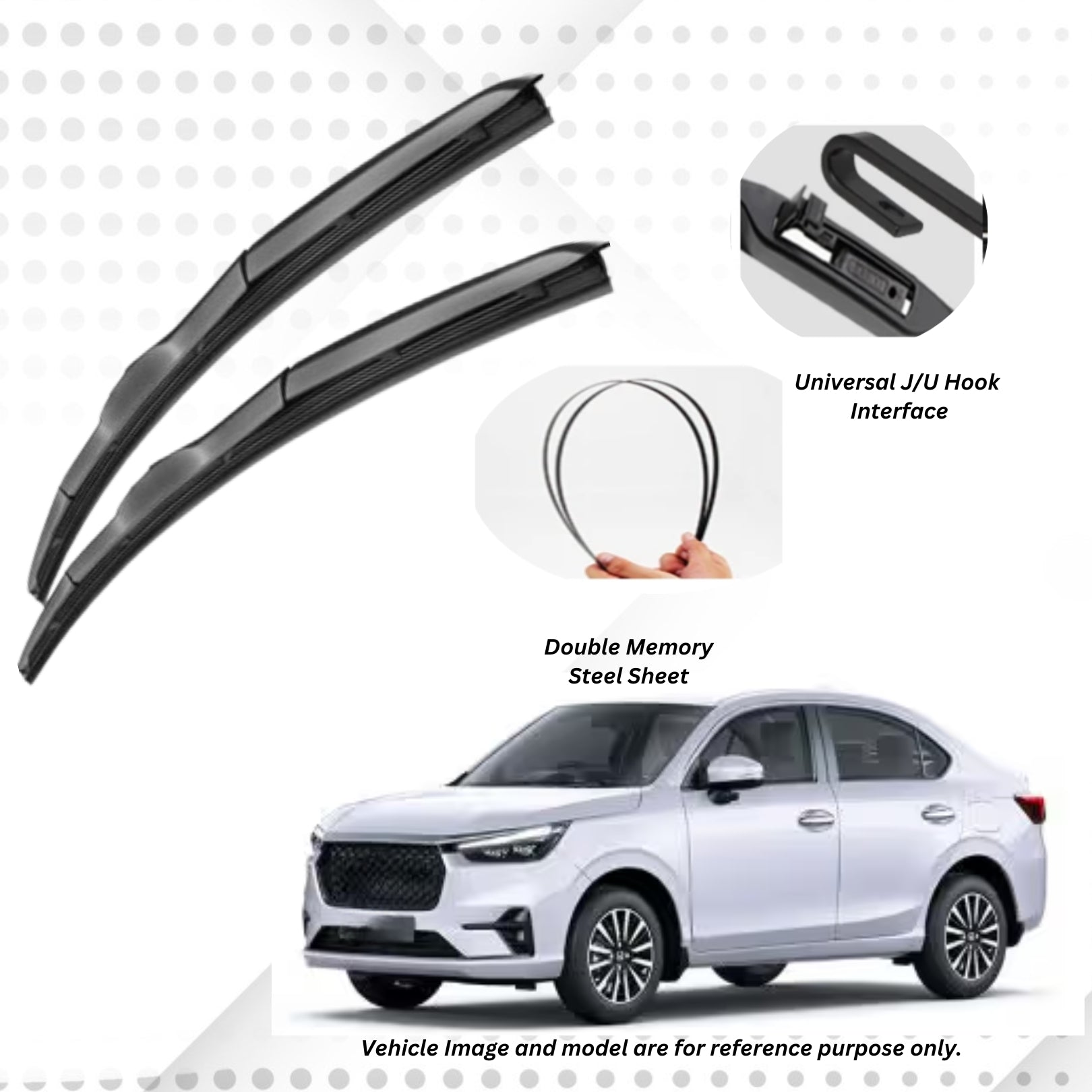 For Honda Amaze/Brio ELPIS® Premium Quality Hybrid Wiper Blades.