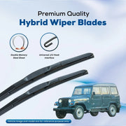 Premium hybrid wiper blades with double memory steel sheet and universal J/U hook interface for cars