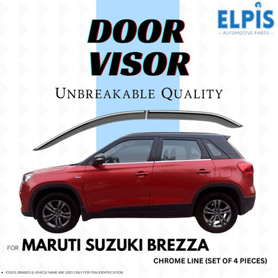 DOOR VISOR CHROME FOR MARUTI SUZUKI BREEZA (2022 ONWARDS) SET OF 4