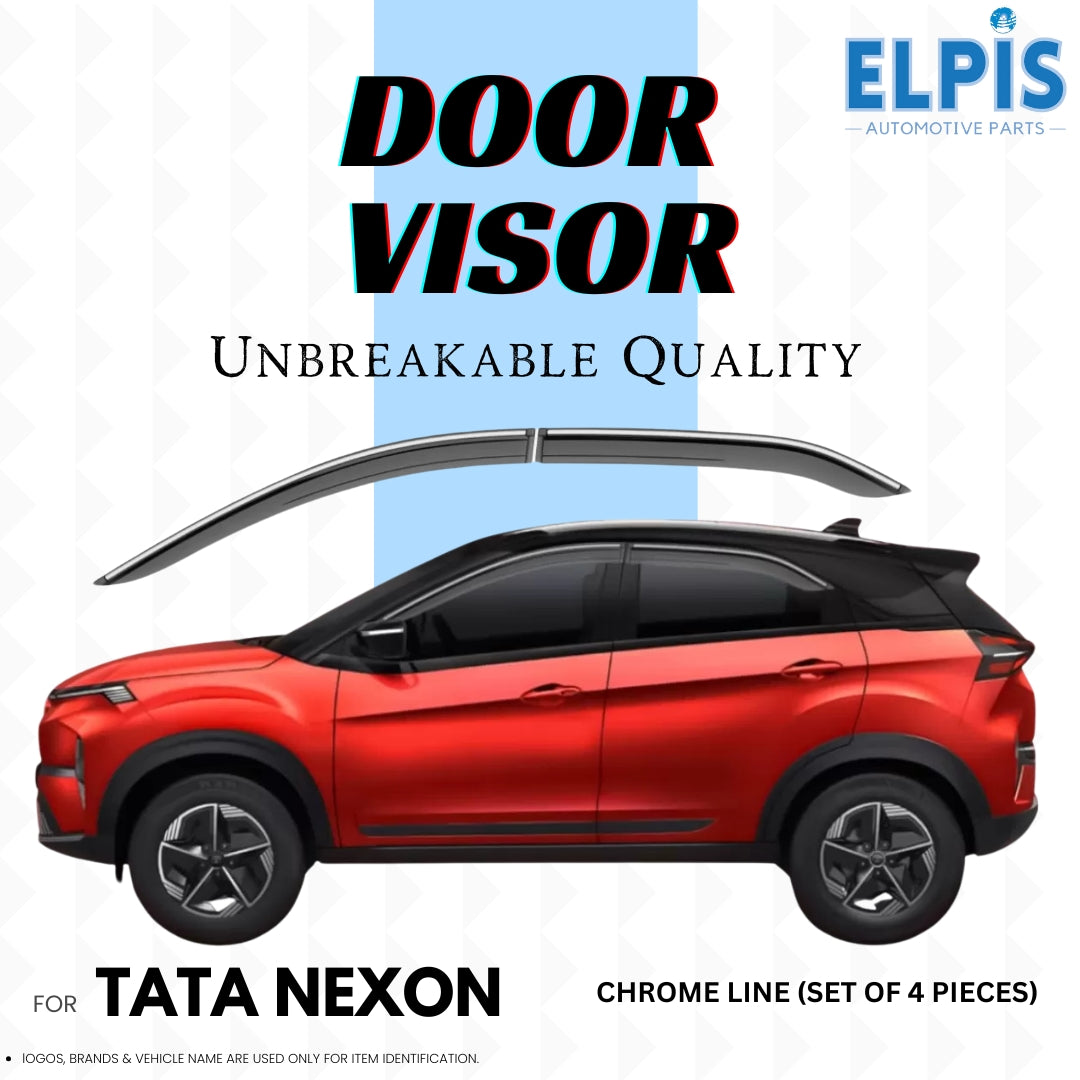 DOOR VISOR CHROME FOR TATA NEXON (2024 ONWARDS) SET OF 4