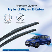 Premium hybrid wiper blades with double memory steel sheet and universal J/U hook for cars