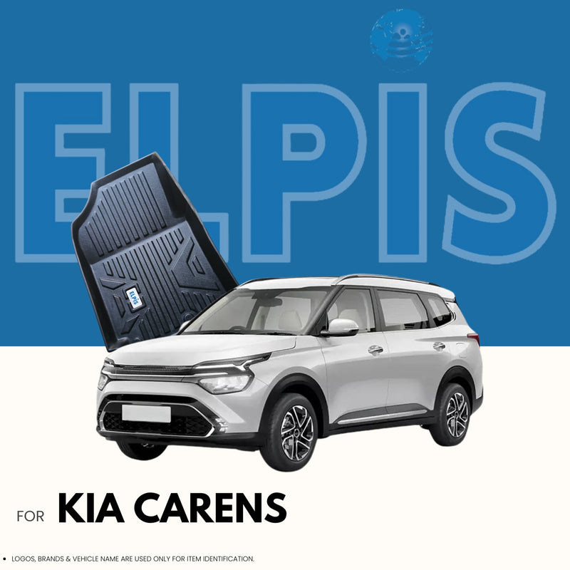 Black car floor mat for Kia Carens, premium automotive accessory with textured design