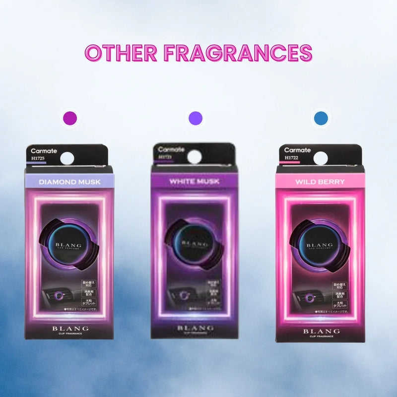 Carmate Blang Brilliant Shower Car Air Freshener Clip – Long-Lasting Odor Eliminating Car Perfume (30 Days)