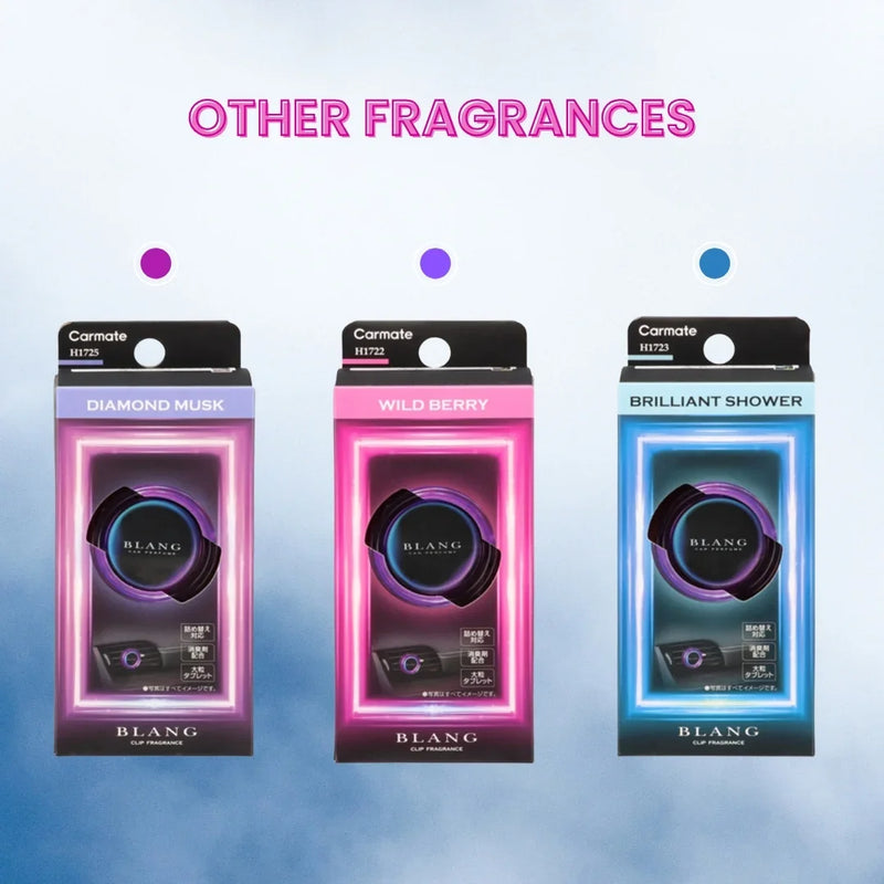 Carmate BLANG White Musk Car Perfume – Luxury Refillable Vent Clip Air Freshener & Odor Eliminator