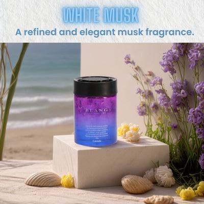 Carmate BLANG Gel Large Car Perfume – White Musk | Luxury Long-Lasting Gel Air Freshener & Deodorizer (160g)
