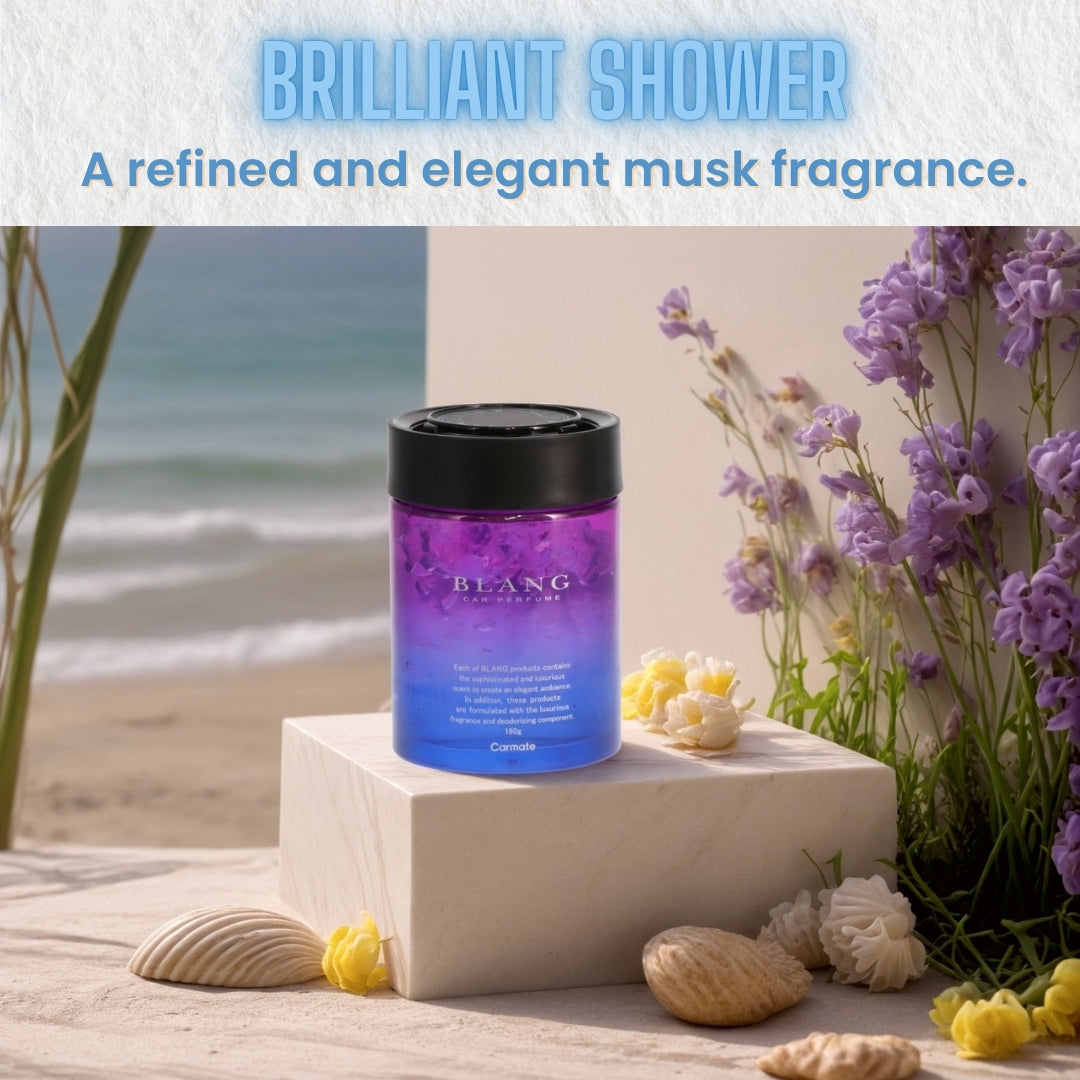 Carmate BLANG Gel Fragrance – Brilliant Shower White Musk (160g) | Luxury Car & Home Perfume