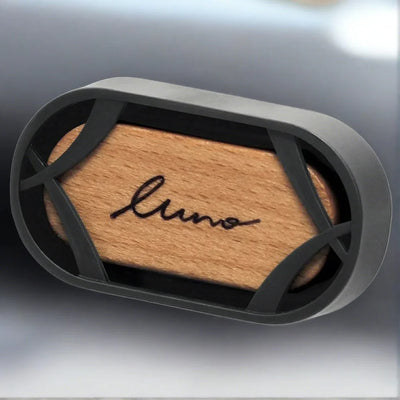 Carmate Luno Airwood Gran Car Air Freshener – Natural Wood Vent Clip Perfume | Premium Lounge Fragrance | Long-Lasting Scent for Car Interiors