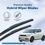 Premium hybrid wiper blades with double memory steel sheet and universal J/U hook for cars
